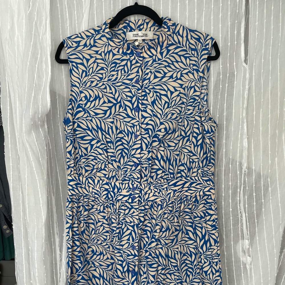 Blue & Cream Diane Von Furstenberg Dress
